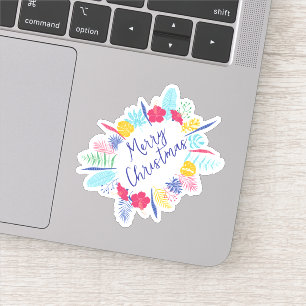 Pegatina Feliz año nuevo de Navidad