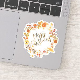 Pegatina Feliz año nuevo de Navidad