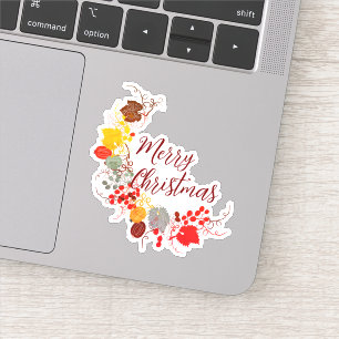 Pegatina Feliz año nuevo de Navidad