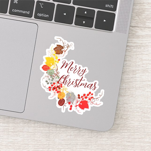 Pegatina Feliz año nuevo de Navidad (Detalle)