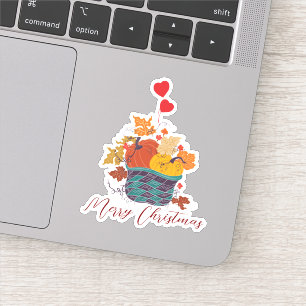 Pegatina Feliz año nuevo de Navidad