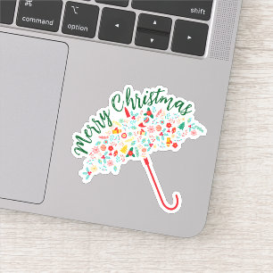 Pegatina Feliz año nuevo de Navidad