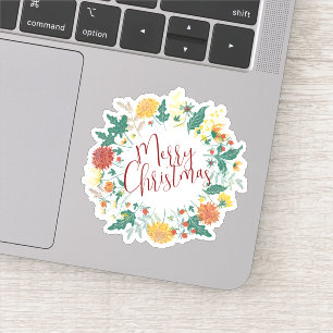 Pegatina Feliz año nuevo de Navidad