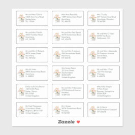 Pegatina Feliz Año Nuevo Destinatario Individual Dirección