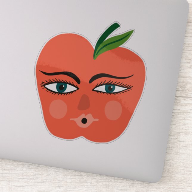 Pegatina Feliz Apple Whimsical (Detalle)