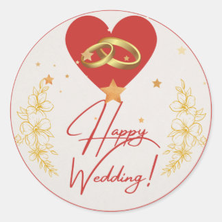 Pegatina feliz boda