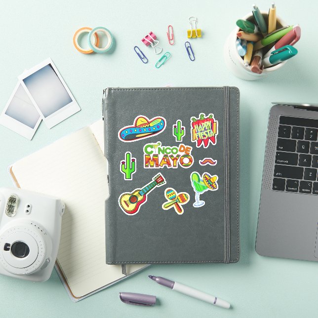 Pegatina Feliz CINCO DE MAYO Fiesta Mexico Flag PACK Set (Funda para iPad)