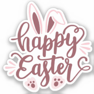 Pegatina Feliz Conejo de Pascua