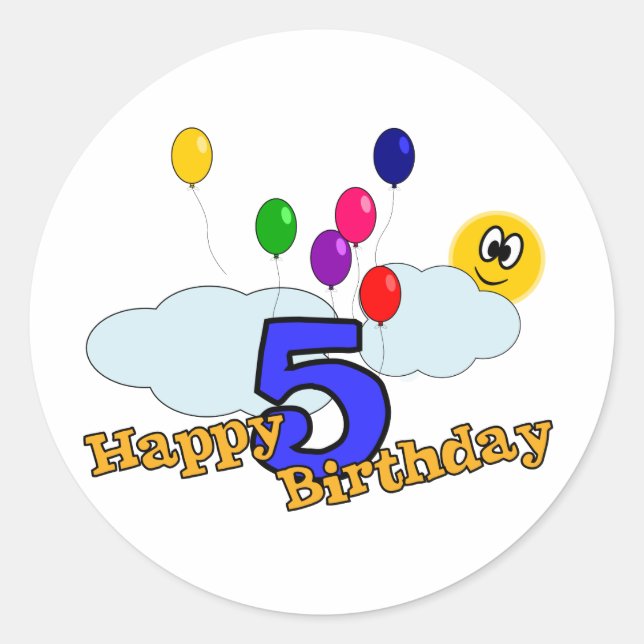 Pegatina Feliz Cumpleaños (Anverso)