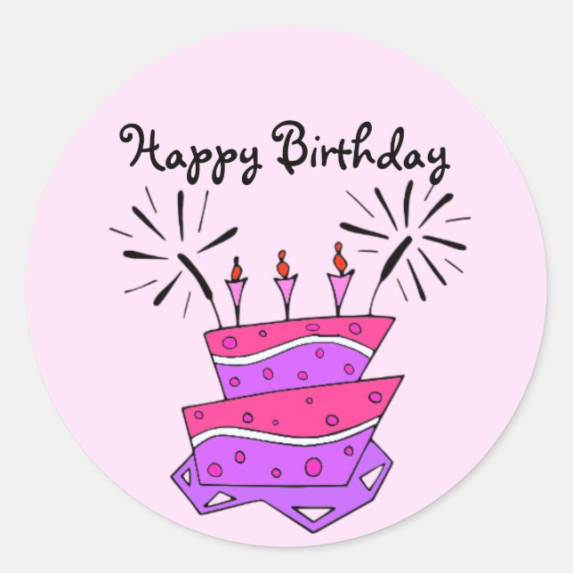 Pegatina Feliz Cumpleaños (Anverso)