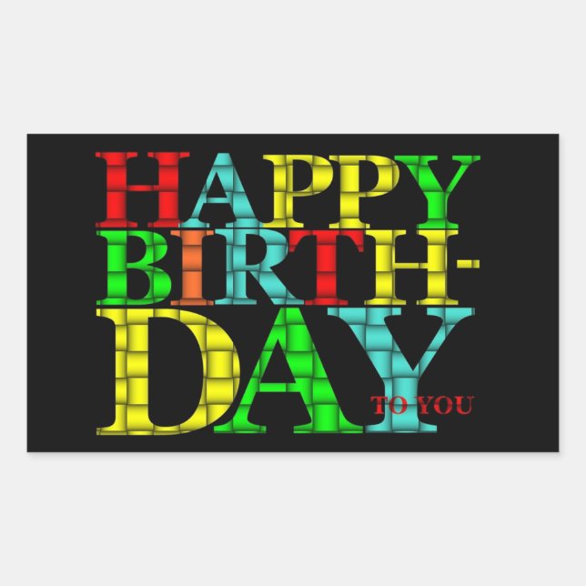 Pegatina Feliz Cumpleaños (Anverso)