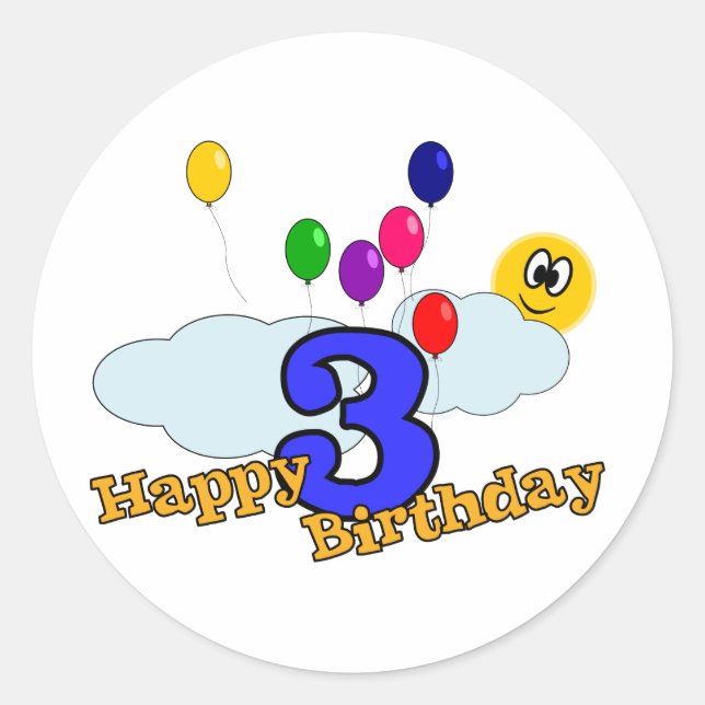 Pegatina Feliz Cumpleaños (Anverso)