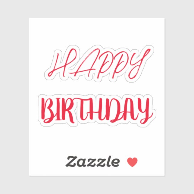 Pegatina Feliz cumpleaños (Hoja)