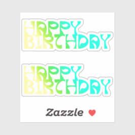 Pegatina Feliz cumpleaños Ombre Personalizado Cut