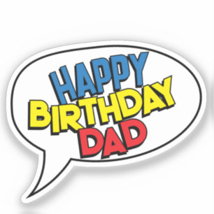 Pegatina FELIZ CUMPLEAÑOS Personalizable de arte pop del li