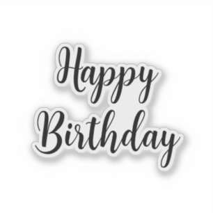 Pegatina Feliz cumpleaños, simple Personalizado Minimalista