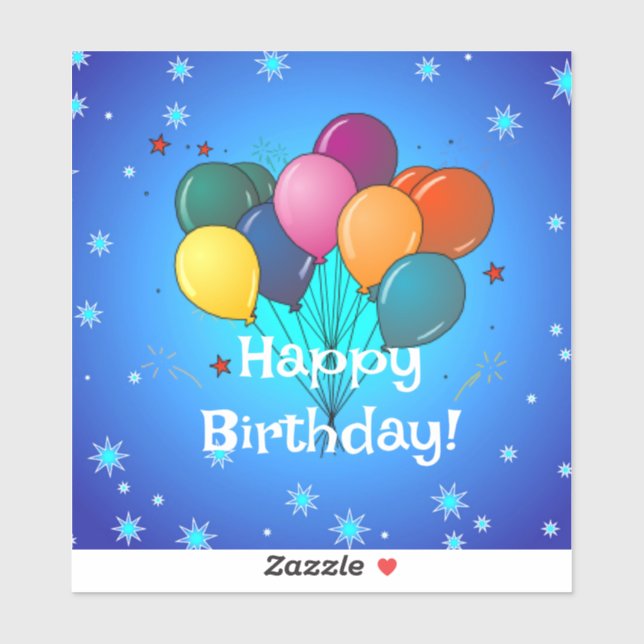 Pegatina Feliz cumpleaños... tiempo de celebrar! (Hoja)