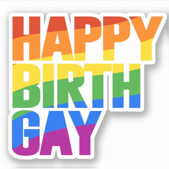 Pegatina Feliz Cumplegay (Anverso)