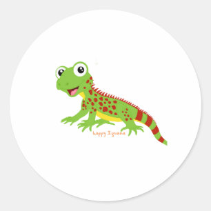 Pegatina feliz de Iguana