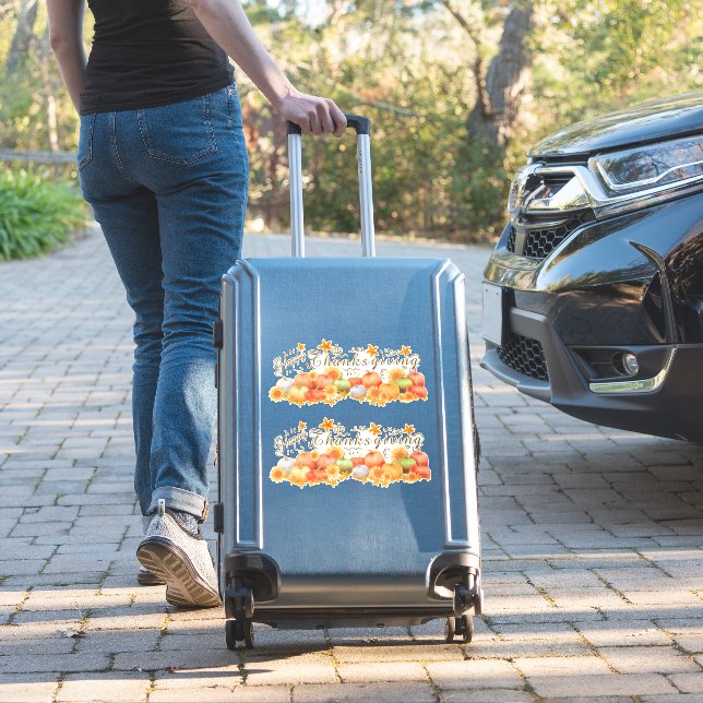 Pegatina Feliz Día de Acción de Gracias (Maleta Insitu)