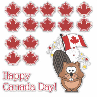 Pegatina Feliz Día de Canadá
