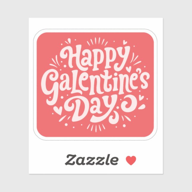 Pegatina Feliz Día de Galentine (Hoja)