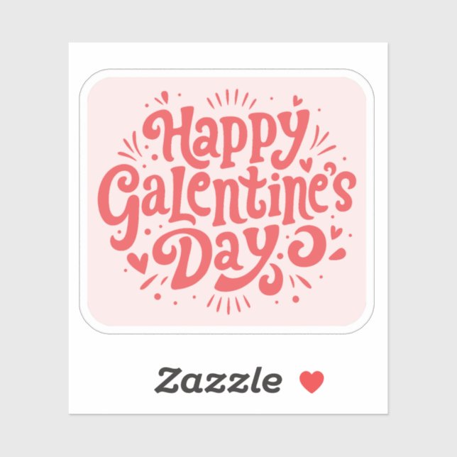 Pegatina Feliz Día de Galentine (Hoja)