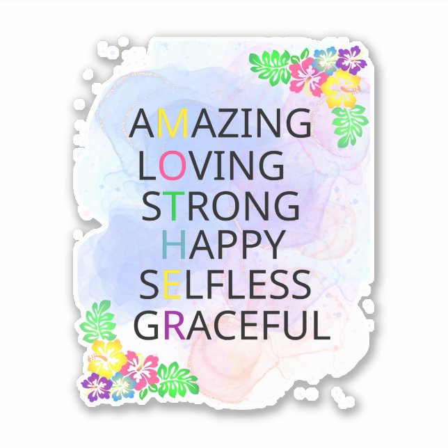 Pegatina Feliz Día de la Madre (Anverso)