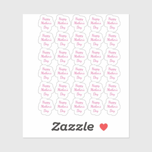 Pegatina Feliz Día de la Madre 2024 Mensaje de texto Person (Hoja)