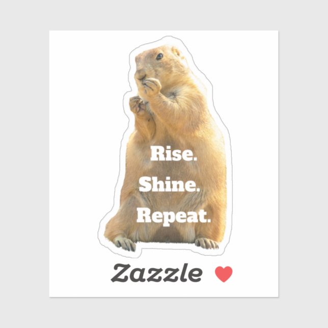 Pegatina Feliz Día de la Marmota (Hoja)