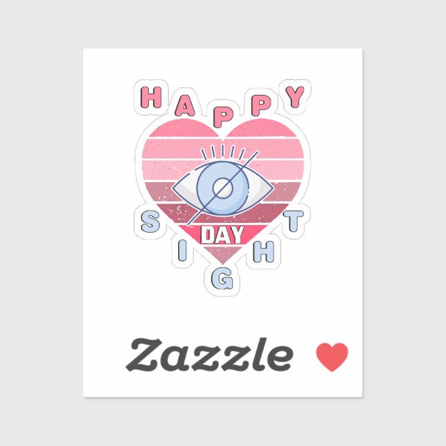 Pegatina Feliz Día de la Vista (Hoja)