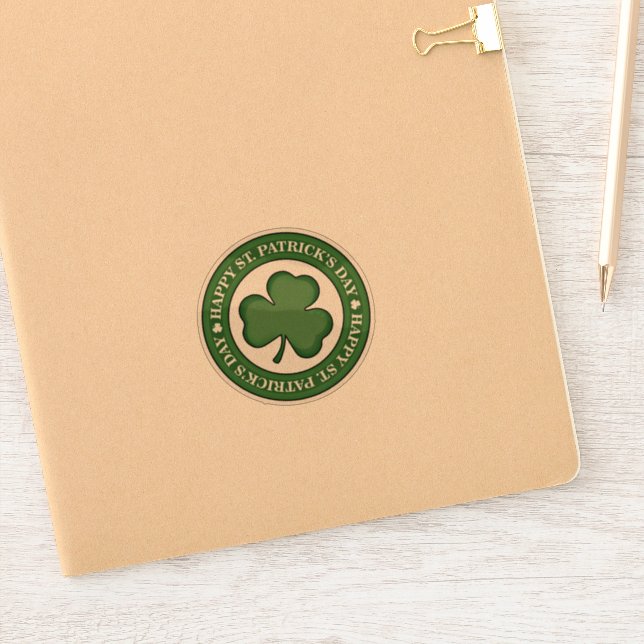 Pegatina Feliz Día de San Patricio (Cuaderno)