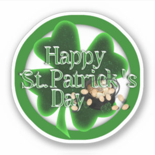Pegatina ¡Feliz día de San Patricio!