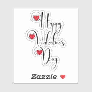 Pegatina Feliz Día de San Valentín