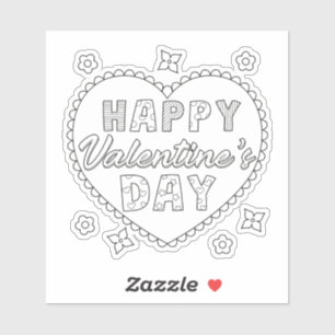 Pegatina Feliz Día de San Valentín