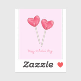 Pegatina Feliz día de San Valentín dulce dulce corazón loll