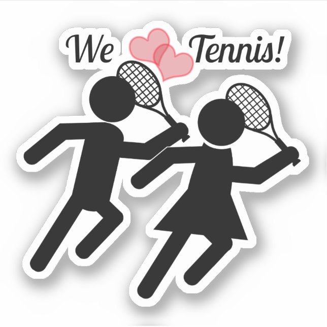 Pegatina Feliz Día de Tenis (Anverso)