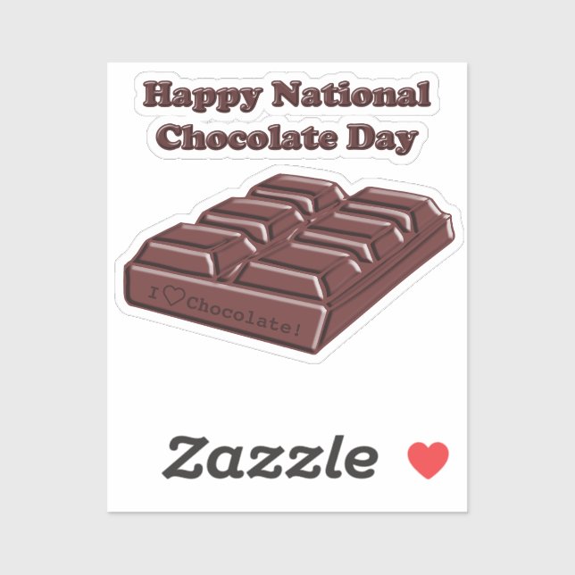 Pegatina ¡Feliz Día del Chocolate! (Hoja)