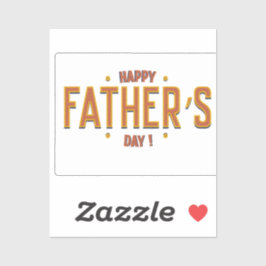 Pegatina Feliz Día del Padre - Famoso regalo para el mundo