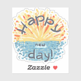 Pegatina ¡Feliz Día Nuevo!