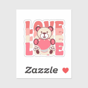 Pegatina feliz día-valentina