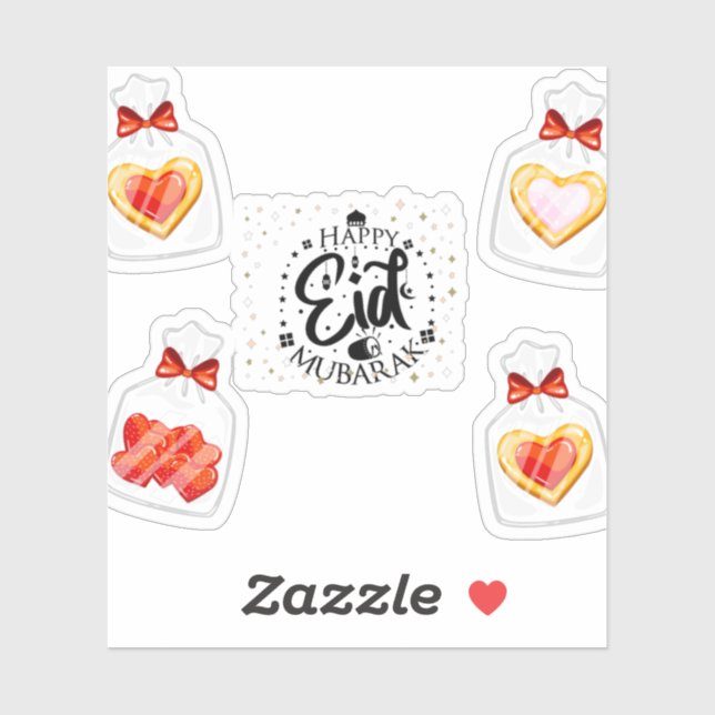 Pegatina Feliz Eid-Eid Adha Mubarak 2022. (Hoja)