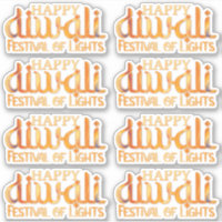 Feliz Festival Diwali de Luces Naranja Deepavali