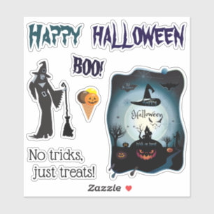 Pegatina Feliz Fiesta de Halloween "Trate o Truco" - De mod