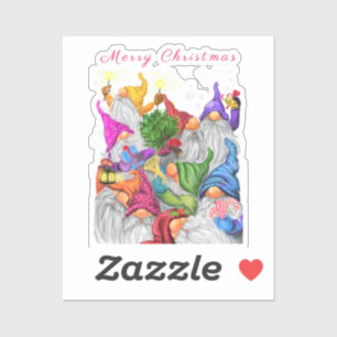 Pegatina Feliz Fiesta navideño Personalizado dibujando div