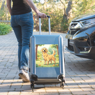 Pegatina Feliz Golden Retriever