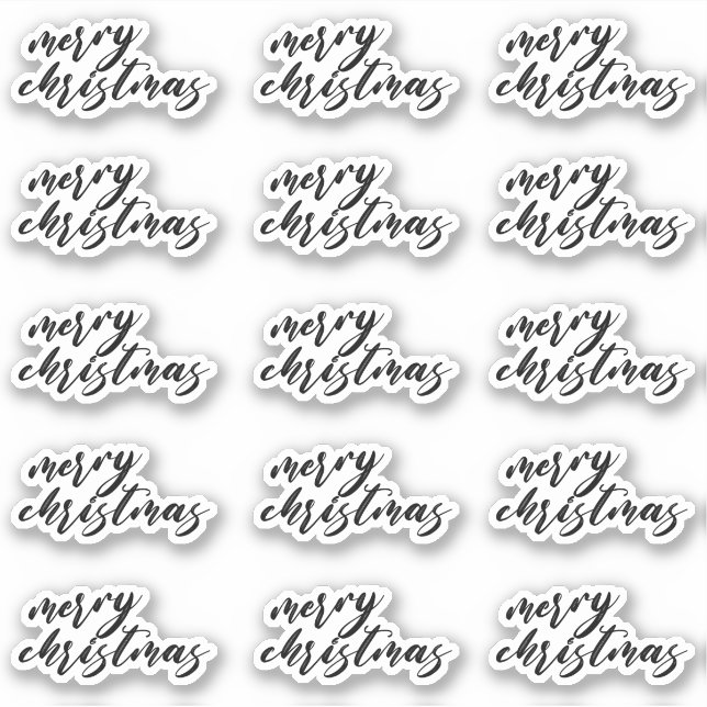 Pegatina Feliz Guión de Navidad Feliz Correo Regalo Decorac (Anverso)