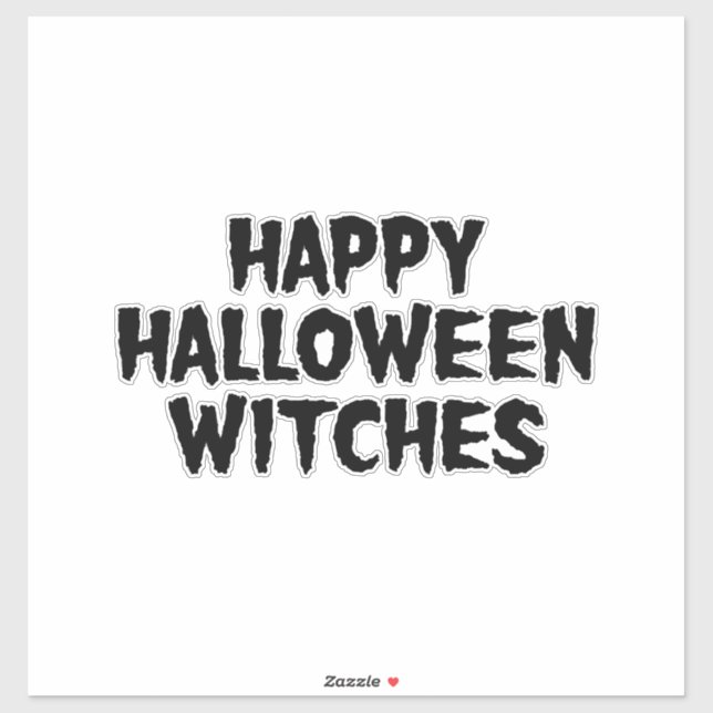 Pegatina Feliz Halloween Brujas (Hoja)