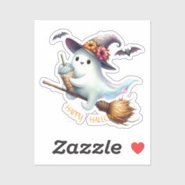 Pegatina Feliz Halloween espeluznante