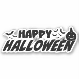 Pegatina Feliz Halloween Spooky